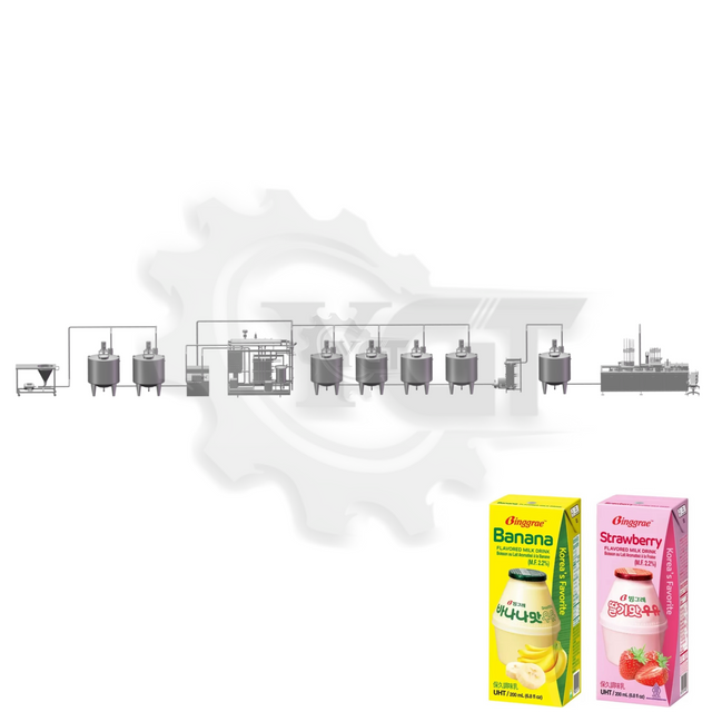 Ligne de transformation du lait aromatisée