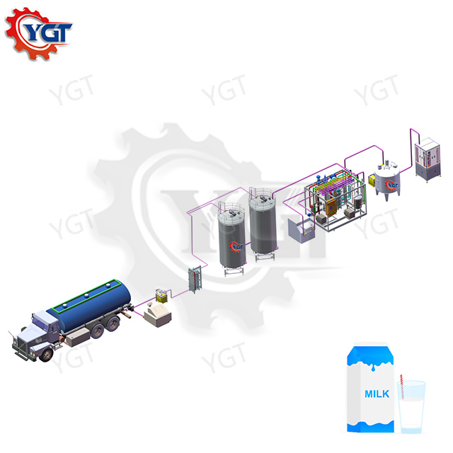 Ligne de traitement du lait pasteurisé